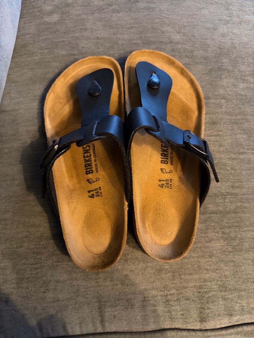 Birkenstock Gizeh Sandals - Black size 10